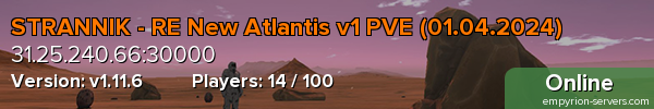 STRANNIK - RE New Atlantis v1 PVE (01.04.2024)
