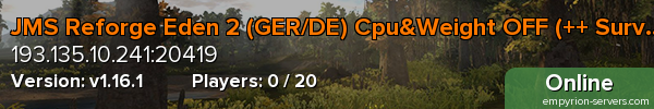JMS Reforge Eden 2 (GER/DE) Cpu&Weight OFF (++ Survival)
