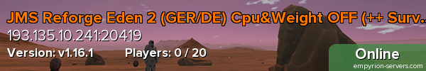 JMS Reforge Eden 2 (GER/DE) Cpu&Weight OFF (++ Survival)
