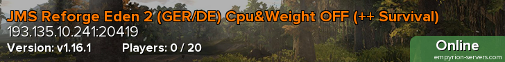 JMS Reforge Eden 2 (GER/DE) Cpu&Weight OFF (++ Survival)