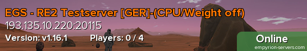 EGS - RE2 Testserver [GER]-(CPU/Weight off)