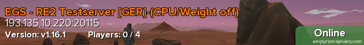 EGS - RE2 Testserver [GER]-(CPU/Weight off)