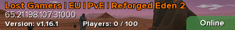 Lost Gamers | EU | PvE | Reforged Eden 2
