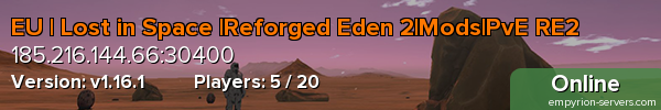 EU | Lost in Space |Reforged Eden 2|Mods|PvE RE2