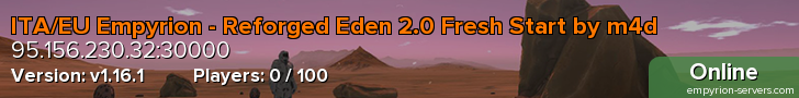 ITA/EU Empyrion - Reforged Eden 2.0 Fresh Start by m4d