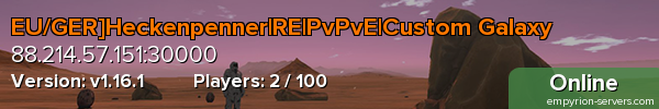 EU/GER]Heckenpenner|RE|PvPvE|Custom Galaxy